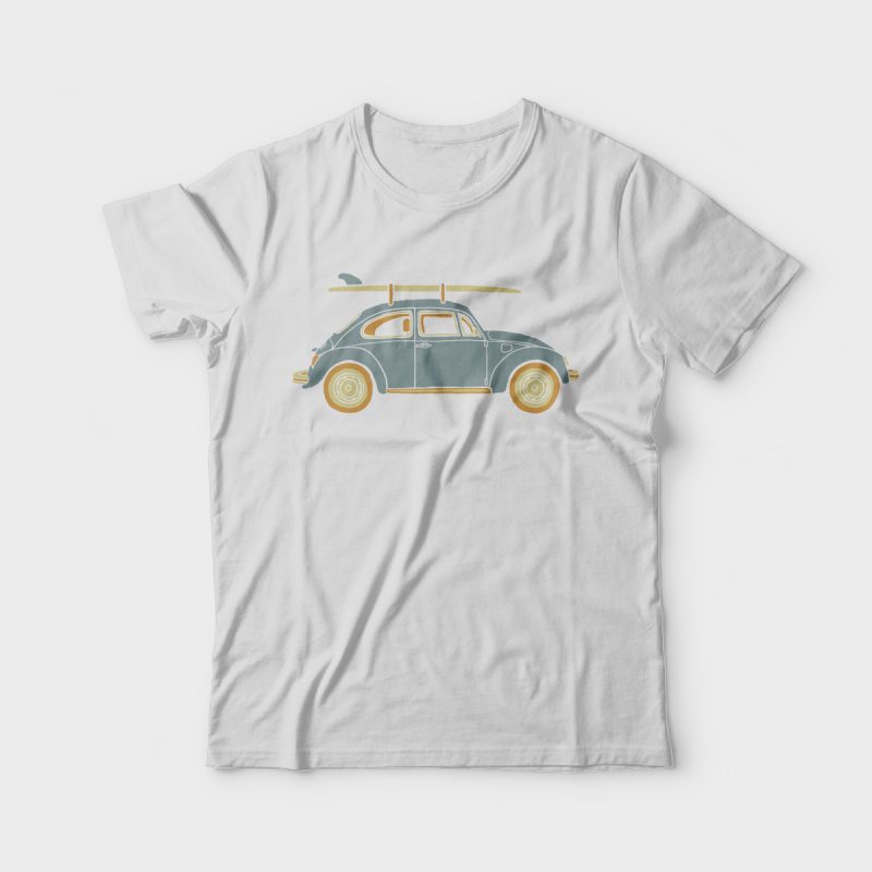Surf Car commercial use t shirt designs