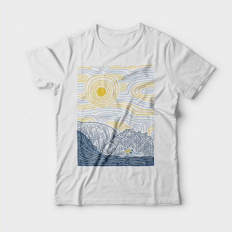 Surf Line t shirt design png