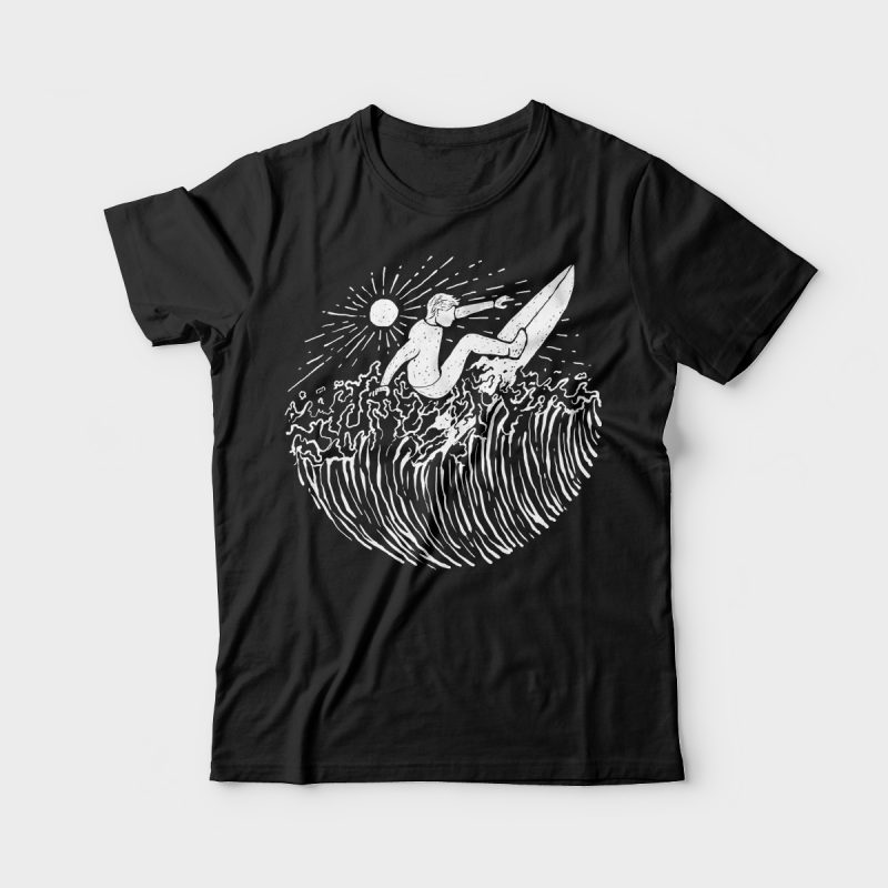 Surf and Shine tshirt design - Buy t-shirt designs
