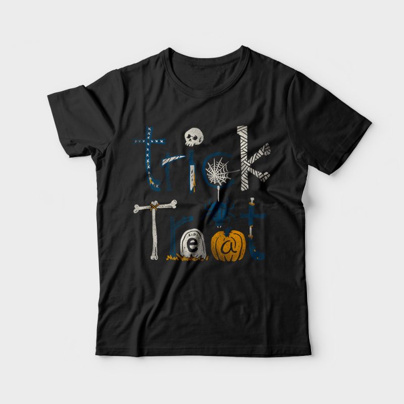 Trick or Treat t shirt design png