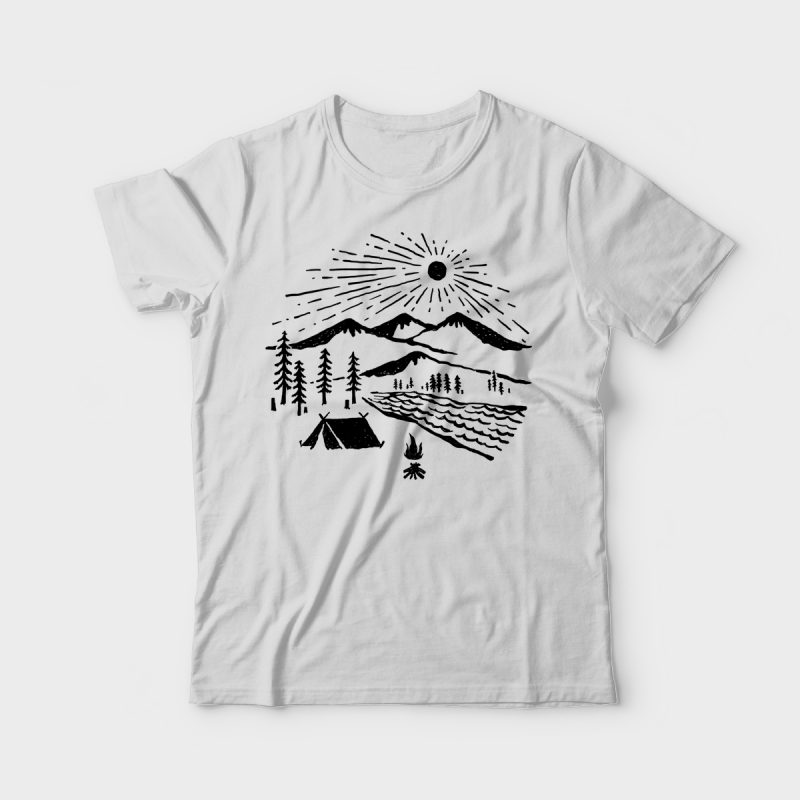 Wilderness commercial use t shirt designs