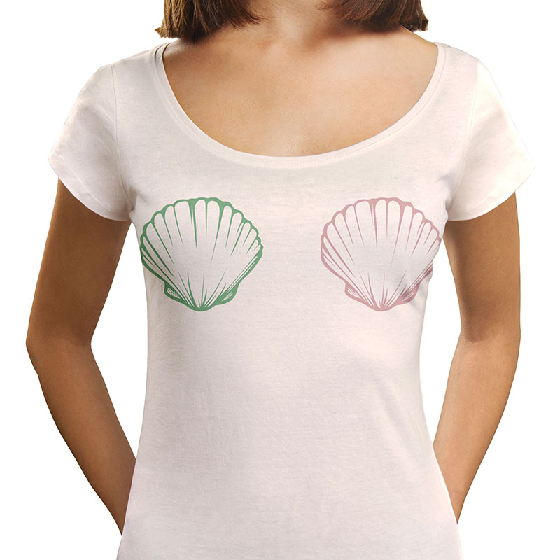 Seashells bra tshirt design for merch by amazon