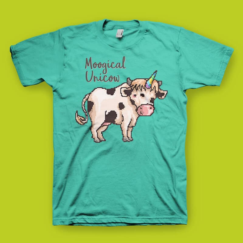Moogical Unicow tshirt design buy t shirt design