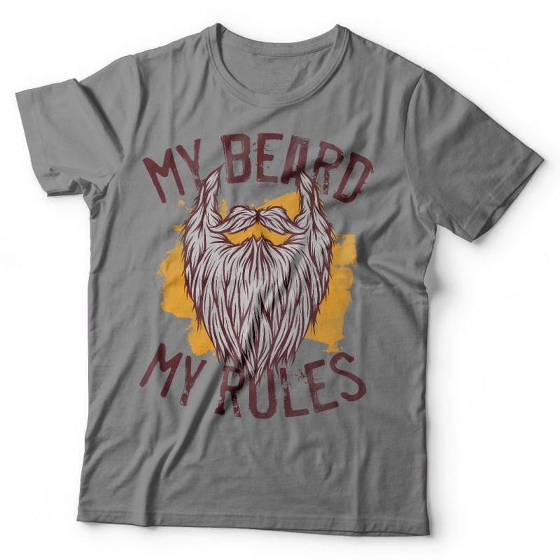 My beard my rules. Vector T-Shirt Design t shirt designs for print on demand