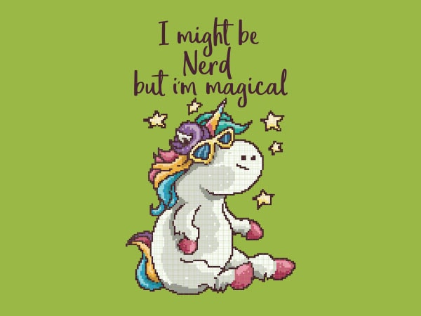 Nerd and magical tshirt design