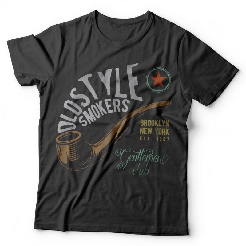 Oldstyle smokers. Vector T-Shirt Design buy t shirt designs artwork