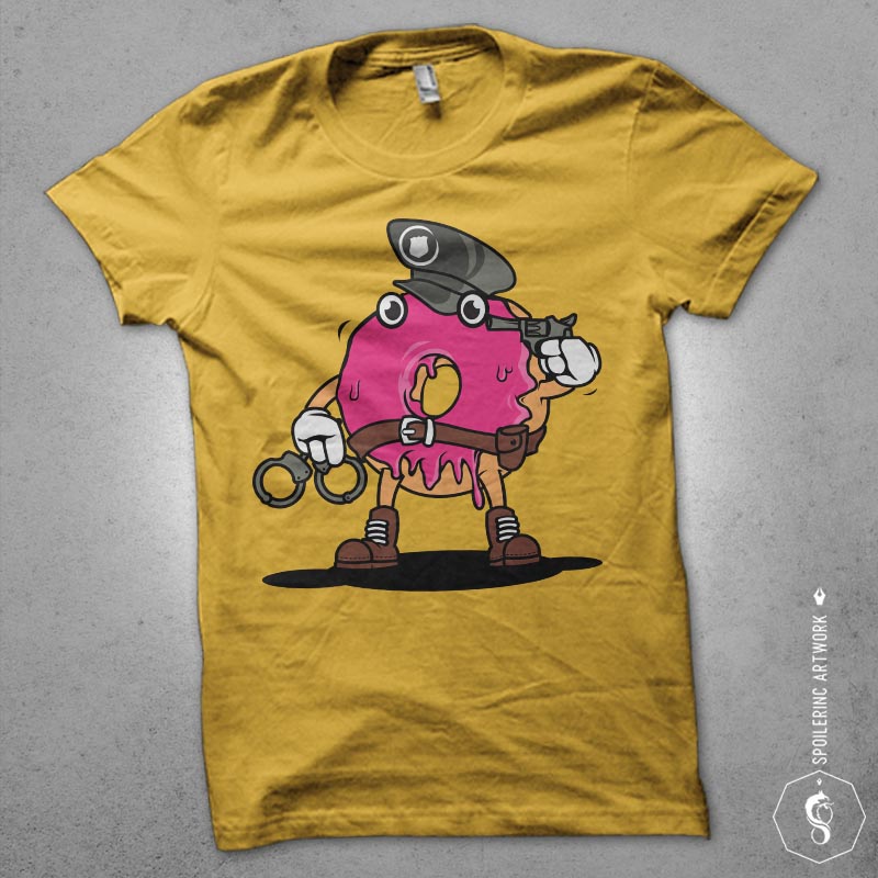 police donut t shirt designs for sale