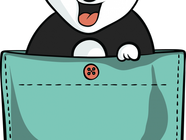 Panda pocket tshirt design vector