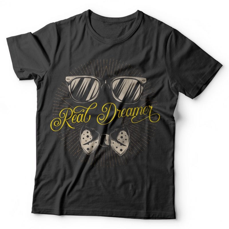 Real dreamer. Vector T-Shirt Design buy t shirt designs artwork