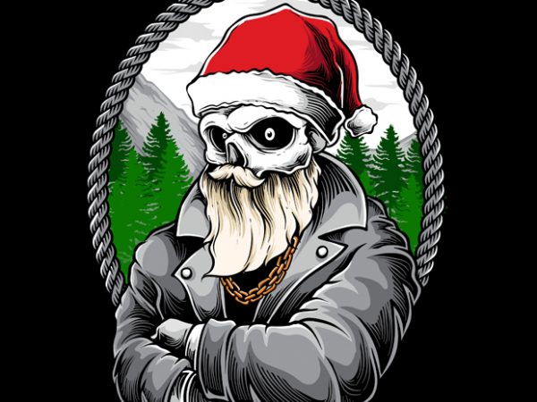 Santa gangster design for t shirt