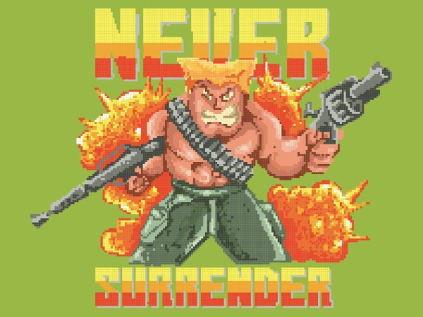 Never surrender vector t-shirt design
