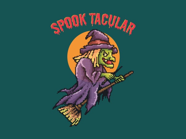 Spooktacular witch tshirt design