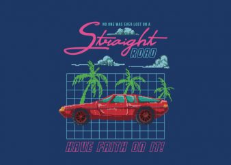 Straight Road tshirt design