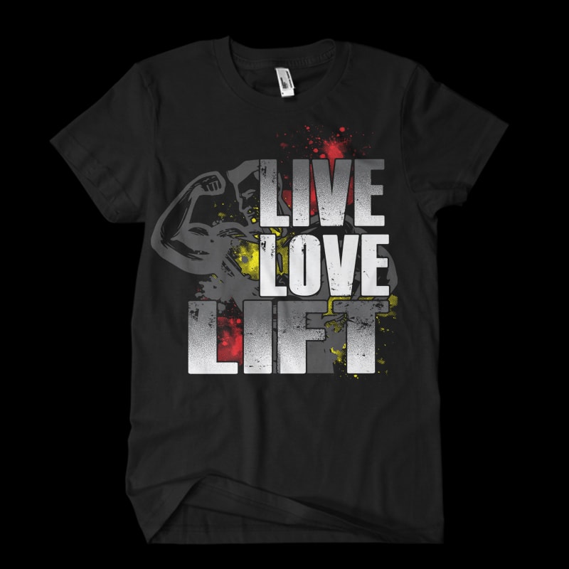 Lift t shirt designs for print on demand