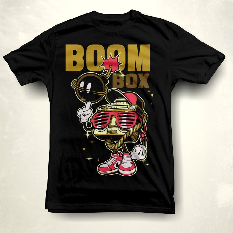 Boom Box t-shirt designs for merch by amazon