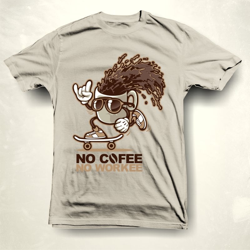 No Cofee No Workee tshirt designs for merch by amazon