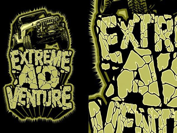 Extreme adventure vector t shirt design artwork