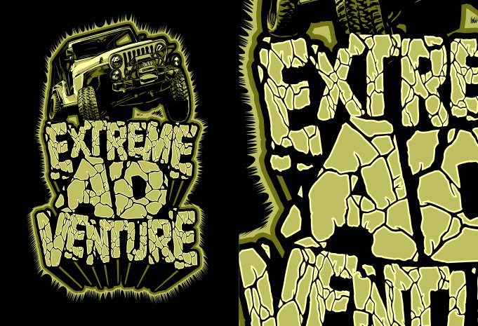 Extreme adventure t shirt designs for merch teespring and printful