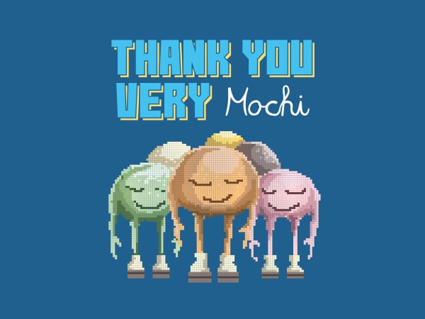 Thank you very mochi vector t-shirt design