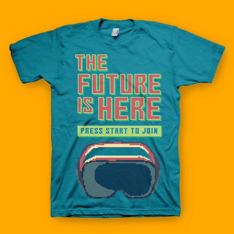 The Future Is Here tshirt design buy tshirt design