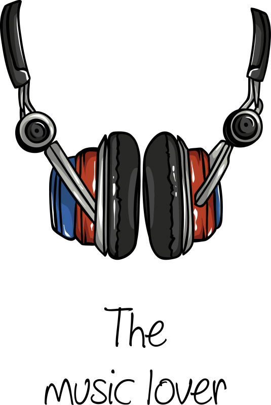 Download The music lover vector t-shirt design for commercial use - Buy t-shirt designs