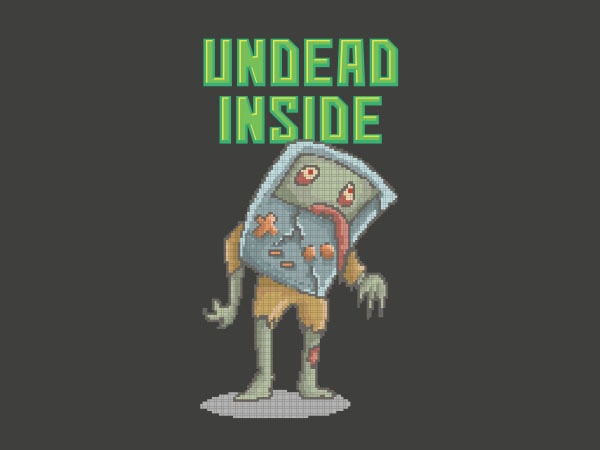 Undead inside vector t-shirt design