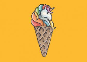 Unicorn Cone Vector t-shirt design