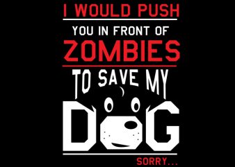 Dog Zombies print ready shirt design