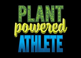 Vegan athlete vector t shirt design for download