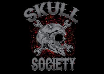 skull society vector t-shirt design