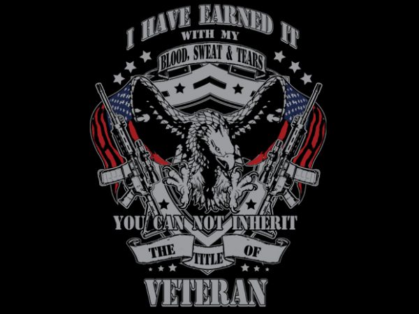 Usa flag veteran t shirt design for purchase
