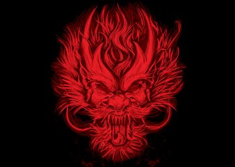 Dragon vector t-shirt design for commercial use