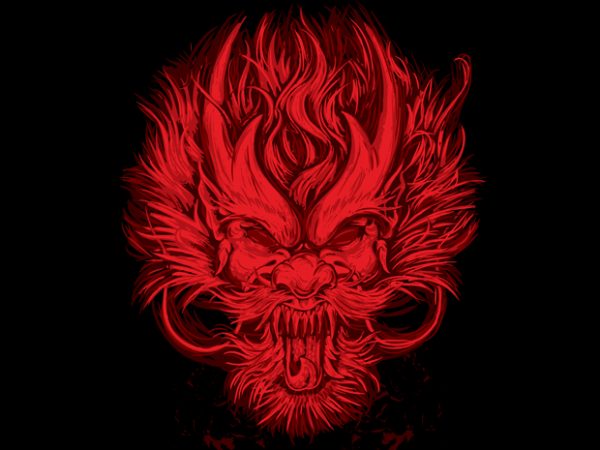 Dragon vector t-shirt design for commercial use