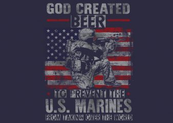 GOD CREATED BEER t shirt design for purchase