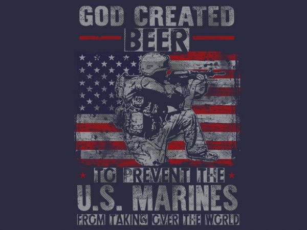 God created beer t shirt design for purchase