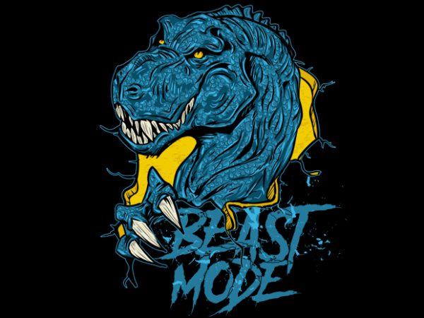 T-rex beast mode t shirt design for sale