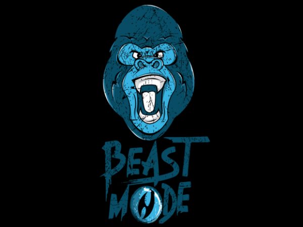 Gorilla mode t shirt design for sale