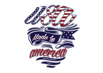 Made in America graphic t-shirt design