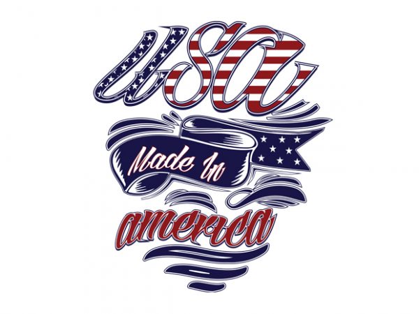 Made in america graphic t-shirt design