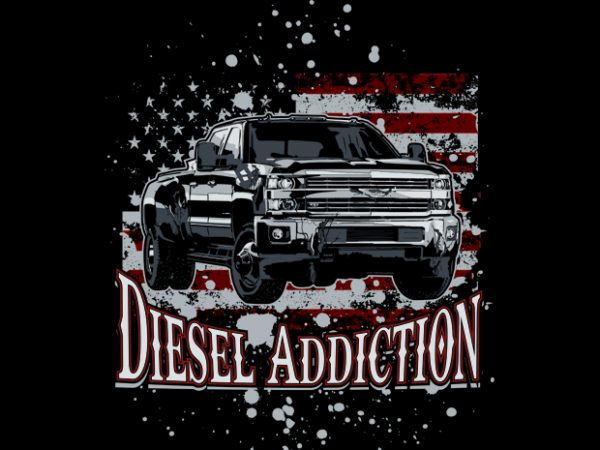 Diesel usa print ready shirt design