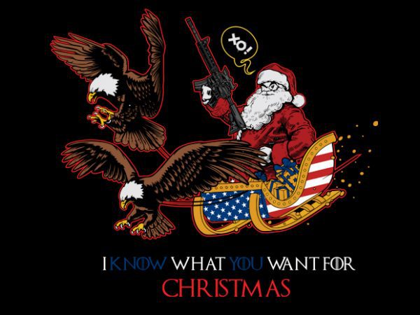 i know what you want for christmas tshirt design vector