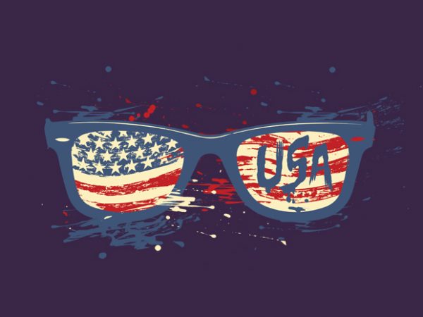 Usa sunglasses t shirt design to buy