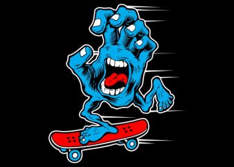 Skater Hand Scary buy t shirt design