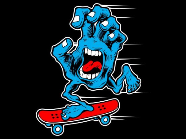 Skater hand scary buy t shirt design Skater hand scary buy t shirt design