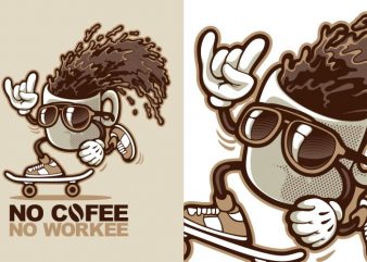 No Cofee No Workee t shirt design for sale