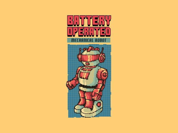 Vintage 80’s robot tshirt design