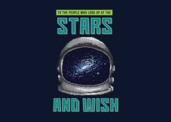 Wish Of The Stars Vector t-shirt design