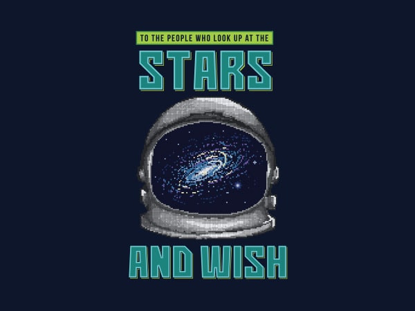 Wish of the stars vector t-shirt design