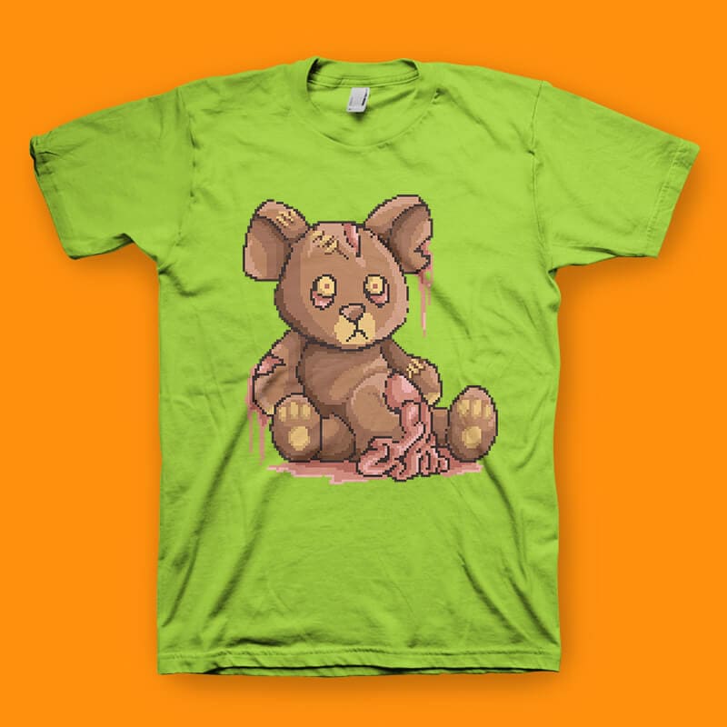 Teddy Zombie Vector t-shirt design buy tshirt design