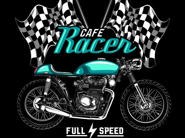 Cafe racer tshirt design